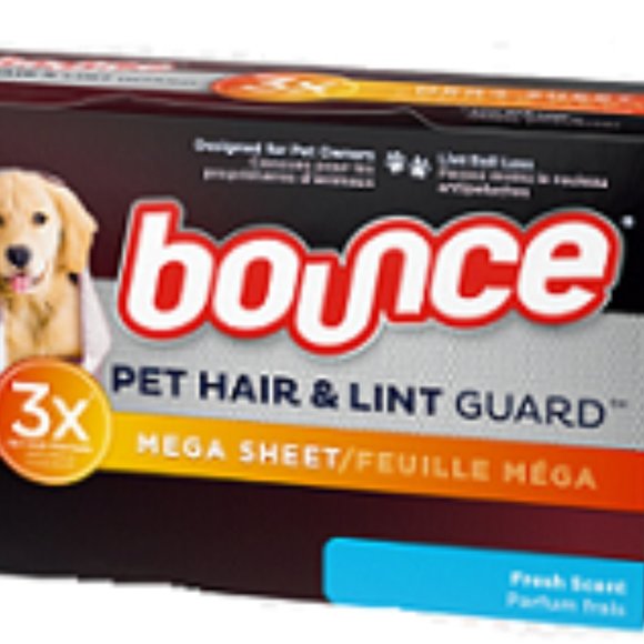 New Bounce Pet Hair And Lint Guard 3x Mega Sheet Fresh Scent 75 Sheets NIB. - Picture 2 of 2